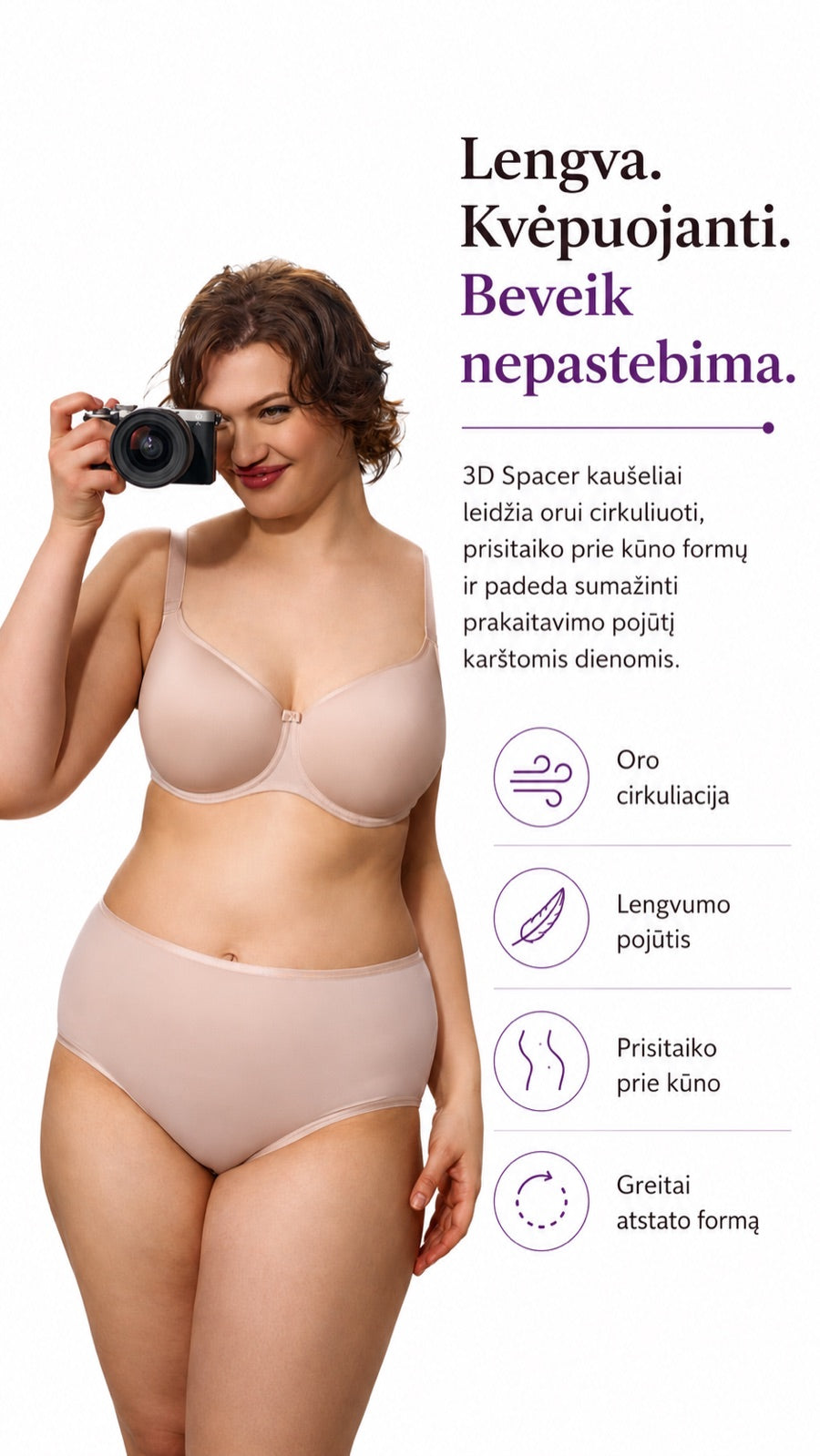 Lengva, kvėpuojanti, beveik nepastebima